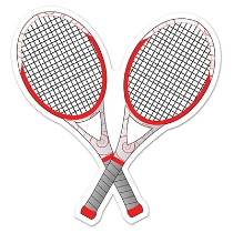 Tennis Racquets Cutout (Pack of 12) Tennis Racquets Cutout, tennis, racquets, cutout, decoration, sport, wholesale, inexpensive, bulk