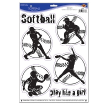 Softball Peel 'N Place for sports themed party
