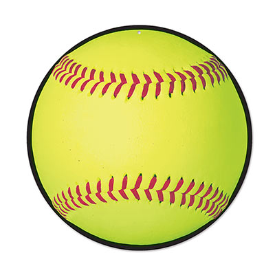 Yellow Softball Cutout wall decorations