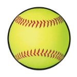 Yellow Softball Cutout wall decorations