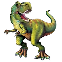 Jointed T-REX wall decoration for a themed birthday party