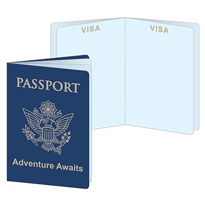 Around The World Passports decoration 