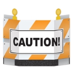 Construction Barricade Stand-Up can be used as Photo Prop