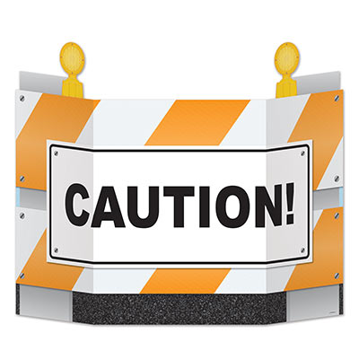 Construction Barricade Stand-Up can be used as Photo Prop