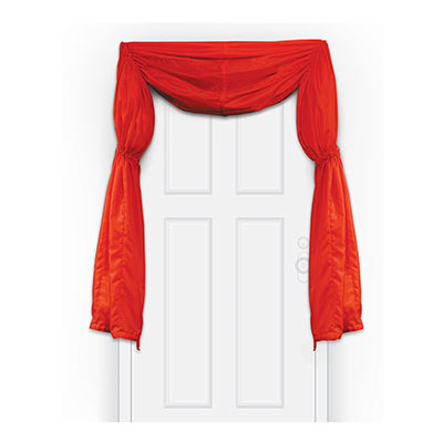 Fabric Red Curtain/Bunting for doorways, etc.