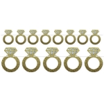 Diamond Rings Streamer with beautiful gold rings attached made of card stock material.