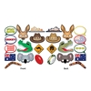Australian Photo Fun Signs is card stock cutouts of a kangaroo face, hats, Australian flag and much more.