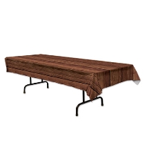 Wooden Tablecover printed in thin plastic material.