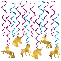 Unicorn Whirls (Pack of 72) Unicrons, magic, gold, sparkling, birthday, princess, purple, pink, blue 