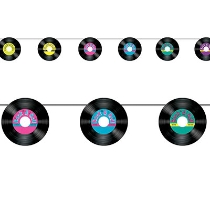 The Records Streamer has icon records attached with fun 50's colors.