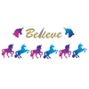 DISC-Unicorn Streamer Set (Pack of 12) Unicorn, Magical, streamer, birthday, princess, believe 