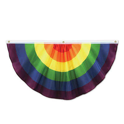 Rainbow Fabric Bunting is fabric material with the bright rainbow colors. 