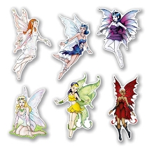 The Fairy Cutouts is printed with six different cutouts of fairies including colors. 