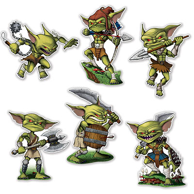 Goblin Cutouts are printed in their traditional green color. 