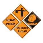 Construction Sign Cutouts that replicates construction signs.
