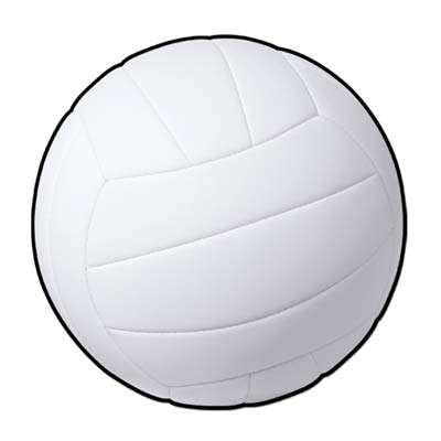 Volleyball Cutout made of card stock material to replicate a volleyball.