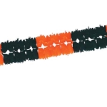 Halloween Pageant Garland made of black and orange tissue material.