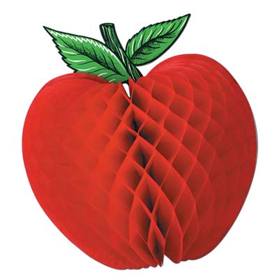 Tissue Apple designed to replicate the shape of a tissue with a card stock stem.