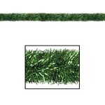 Green Gleam 'N Tinsel Garland made of metallic tinsel material.