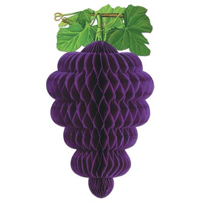 Hanging Tissue Grape Cluster Decoration 