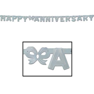 Foil Happy Anniversary Streamer Hanging decoration