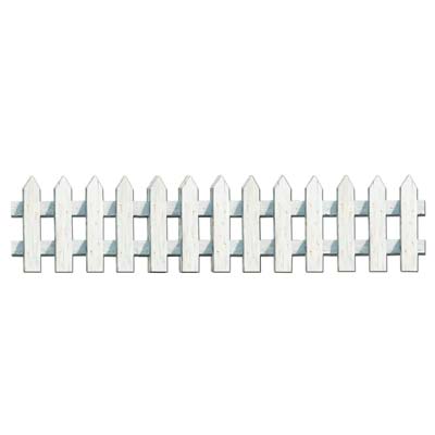 White Picket Fence Cutouts wall decoration