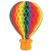 Rainbow Colored Tissue Hot Air Balloon Hanging Decoration 