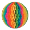 DISC - Multicolor Packaged Tissue Ball (Pack of 12) Packaged Tissue Ball, tissue ball, multi-color, decoration, new year's eve, wholesale, inexpensive, bulk