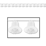 White Tissue Bell Streamer for a Wedding