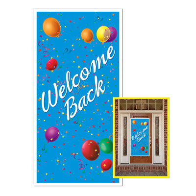 Welcome Back Door Cover (Pack of 12) Welcome Back Door Cover, welcome back, door cover, decoration, classroom, wholesale, inexpensive, bulk, school