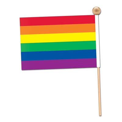 Fabric Rainbow Flag  with a flag layered in rainbow colors.