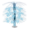 Its A Boy! Cascade Centerpiece has light blue metallic strands cascading with "Its A Boy" icons attached.