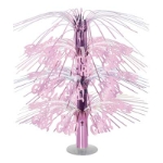 It's A Boy! Cascade Centerpiece has light pink metallic strands cascading with "It's A Girl" icons attached.