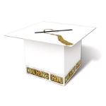 Grad Cap Card Box (Pack of 6) Grad Cap Card Box, grad cap, card box, decoration, centerpiece, graduation, wholesale, inexpensive, bulk