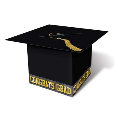 Grad Cap Card Box (Pack of 6) Grad Cap Card Box, grad cap, card box, decoration, centerpiece, graduation, wholesale, inexpensive, bulk