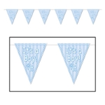 It's A Boy! Pennant Banner is Blue in color and shouts "It's A Boy".