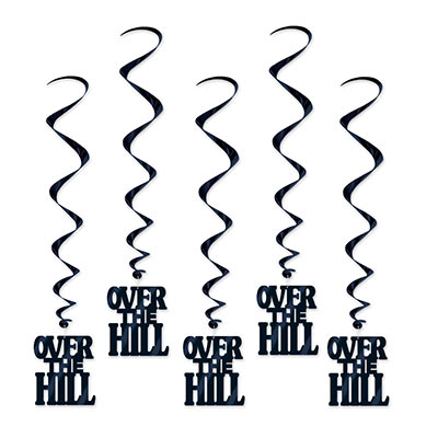 Over The Hill Whirls (Pack of 30) Over The Hill Whirls, over the hill, whirls, black, decoration, birthday, wholesale, inexpensive, bulk