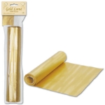 Lame Table Runner on shiny gold material.