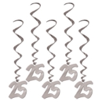 25th Anniversary Whirls (Pack of 30) 25th Anniversary Whirls, 25th anniversary, whirls, decoration, anniversary, wedding, wholesale, inexpensive, bulk