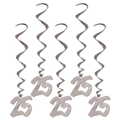 25th Anniversary Whirls (Pack of 30) 25th Anniversary Whirls, 25th anniversary, whirls, decoration, anniversary, wedding, wholesale, inexpensive, bulk