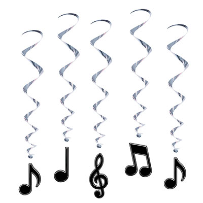 Musical Notes Whirls (Pack of 30) Musical Notes Whirls, musical notes, whirls, decoration, 50s, new years eve, classroom, wholesale, inexpensive, bulk