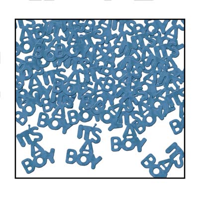 It's A Boy Light Blue Confetti 