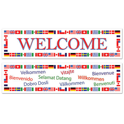 Colorful International Welcome Banners 