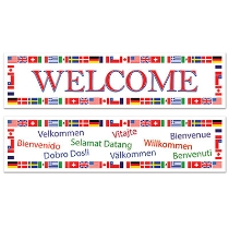 Colorful International Welcome Banners 