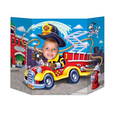 Fire Truck Photo Prop (Pack of 6) Fire Truck Photo Prop, fire truck, photo prop, decoration, birthday, wholesale, inexpensive, bulk