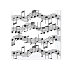 White with Black music note Beverage Napkins