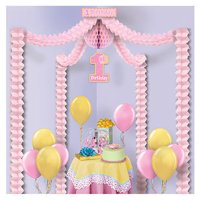 Decorating kit for little girls first birthday party.
