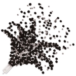 Black and silver celebration confetti poppers. 