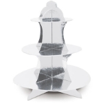 Cupcake stand with metallic card stock material.