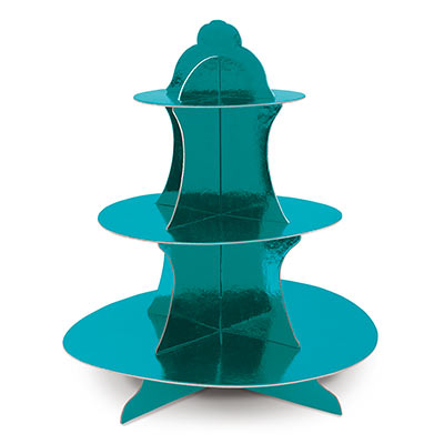 Metallic Cupcake Stand (Pack of 12) Metallic Cupcake Stand, cupcake, stand, teal, boy, baby shower, decoration, wholesale, inexpensive, bulk, new year's eve, luau